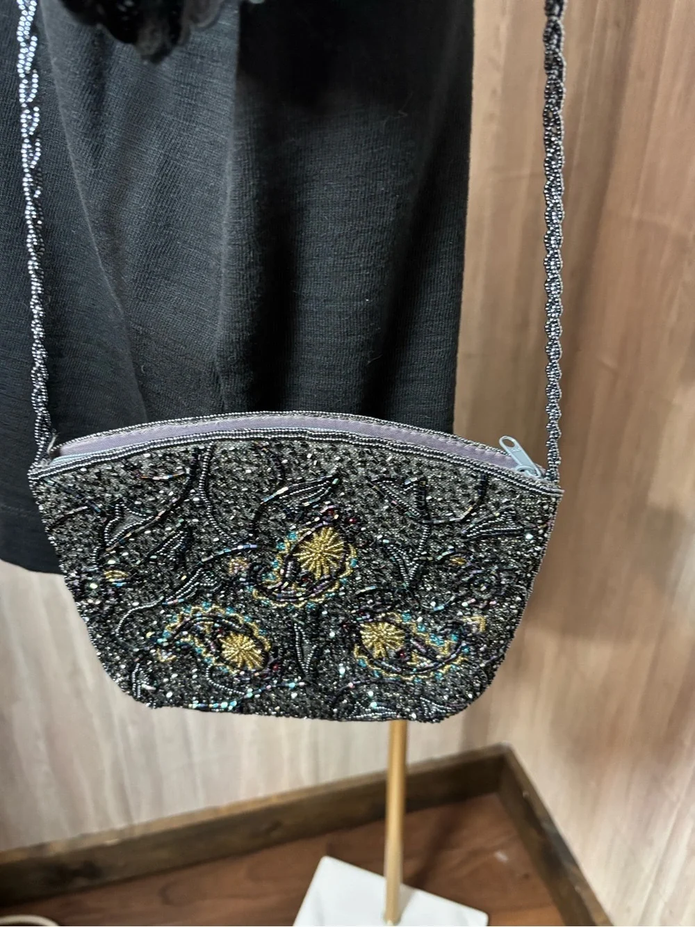 Vintage Beaded Evening Clutch Bag Excellent Condition